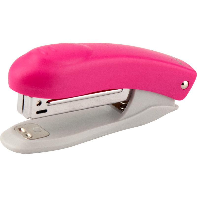 Степлер канцелярський №10 Axent Welle-2 4813-10-A, пластиковий, 12 аркушів, рожевий